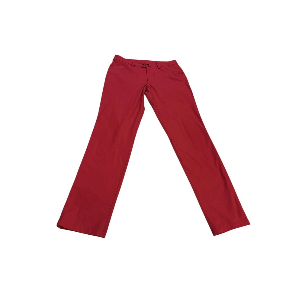 Lululemon Mens Mission Pant II Pants Athleisure Red‎ Size 30x33 Smart Casual